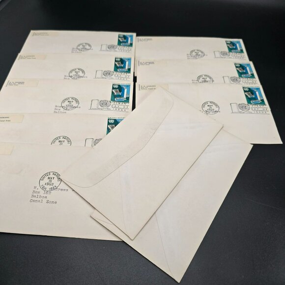 United Nations 1968 First Day Of Issue 6¢ Stamps Envelopes Lot LI3004 - Picture 6 of 6